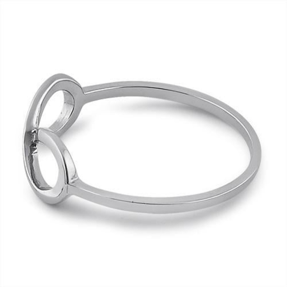 Solid 14K White Gold Infinity Ring - Picture 4 of 4
